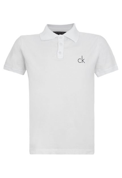 Camisa Polo Calvin Klein Kids Branca - Marca Calvin Klein Kids