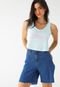 Regata Cropped Aeropostale Reta Estampada Azul - Marca Aeropostale