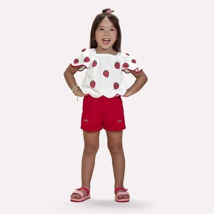 Conjunto Infantil Menina Nanai Branco - Marca Nanai