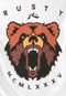 Camiseta Manga Curta Rusty Bears Msac Branca/ Cinza - Marca Rusty