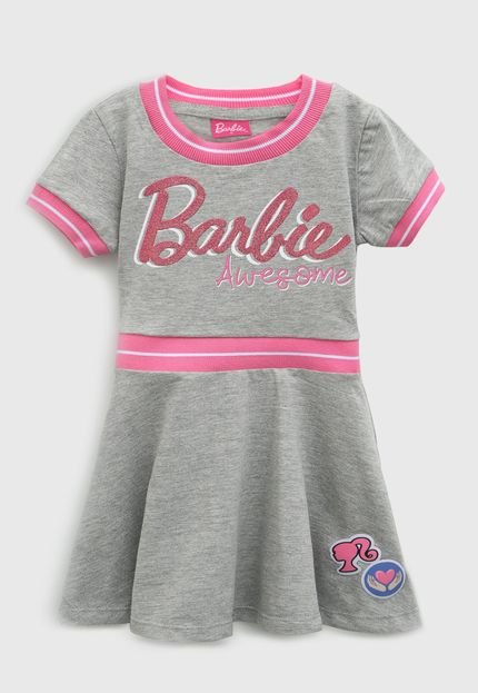 Vestido Fakini Infantil Barbie Cinza - Marca Fakini