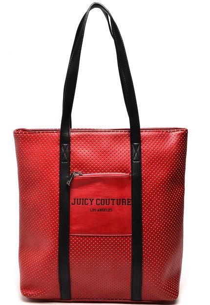 Bolsa Sacola Juicy Couture Grande Minifuros Vermelha/Preta - Marca Juicy Couture