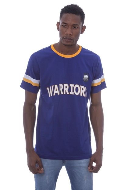 Camiseta NBA Estampada Golden State Warriors Casual Azul - Marca NBA