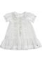 Vestido Manga Curta Branco Infantil Anjos Baby 1 Branco - Marca Anjos Baby
