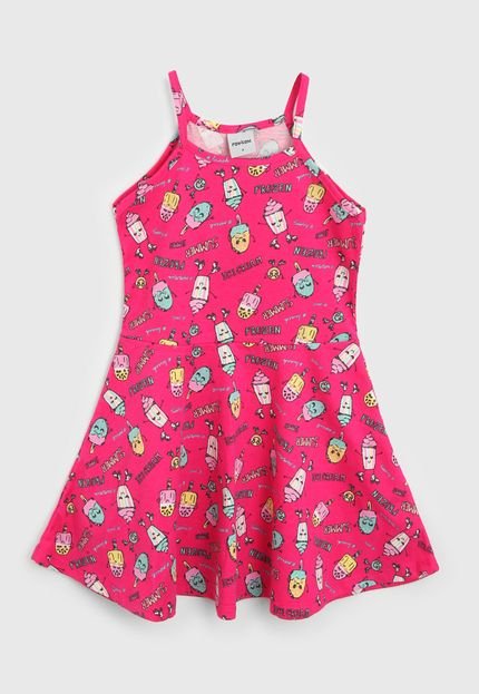 Vestido Rovitex Infantil Estampado Rosa - Marca Rovitex