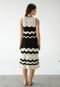 Vestido Tricot GAP Midi Listrado Off-White - Marca GAP