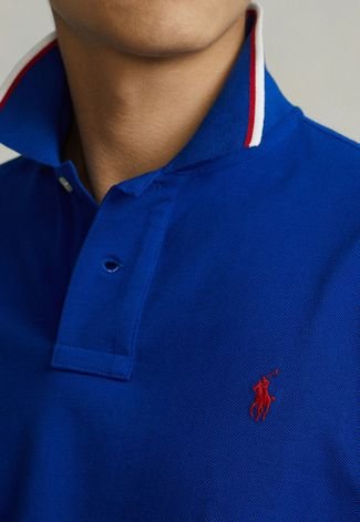 Camisa Polo Polo Ralph Lauren Logo Azul