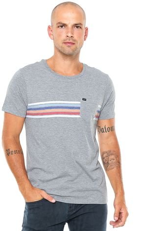 Camiseta RVCA Islands Cinza