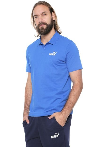 Camisa Polo Puma Reta Essentials Jersey Azul - Marca Puma