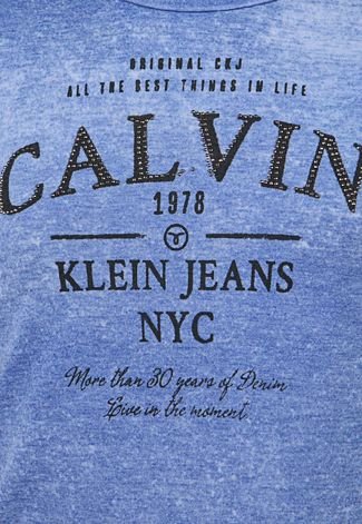 Camiseta Calvin Klein Kids The Best Azul