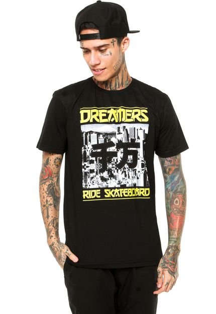 Camiseta Ride Skateboard Dreamers Preta - Marca Ride Skateboard