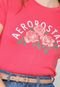 Camiseta Aeropostale Roses Rosa - Marca Aeropostale