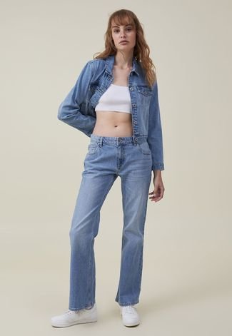 Jaqueta Jeans Cotton On Oversized Bolsos Azul - Compre Agora