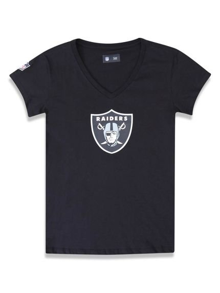 Camiseta New Era Baby Look Oakland Raiders Preto - Marca New Era