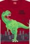 Camiseta Infantil Kyly Dinossauro Vermelha - Marca Kyly