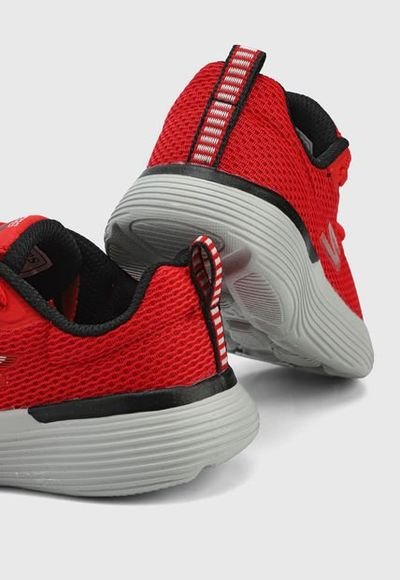 Tenis Running Rojo Gris Negro Skechers Kids Omega Compra Ahora