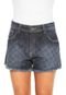 Short Jeans Triton Hot Pant Aplicações Azul - Marca Triton