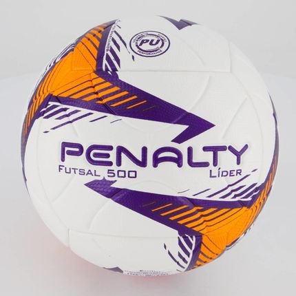 Bola Penalty Líder XXIV Futsal Branca e Laranja - Marca Penalty