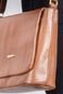 Bolsa transversal em couro liso com tampa Isadora Marrom - Marca Andrea Vinci