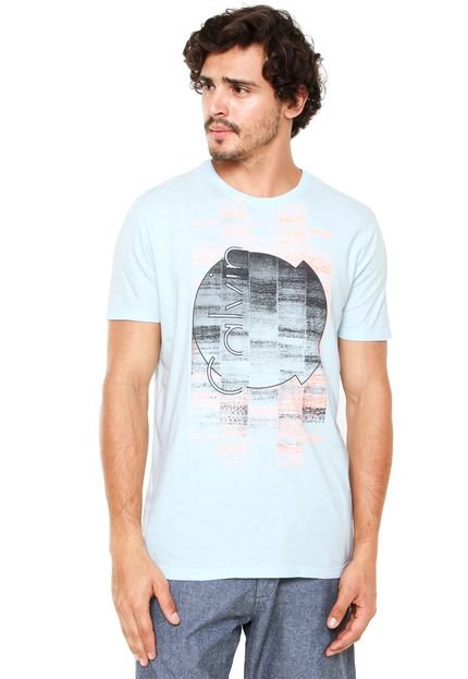 Camiseta Calvin Klein Jeans Estampada Azul - Marca Calvin Klein Jeans