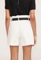 Short Sarja Calvin Klein Jeans com Cinto Branco - Marca Calvin Klein Jeans