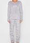 Pijama Hering Nuvens Fleece Cinza - Marca Hering