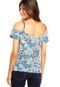 Blusa Ciganinha FiveBlu Abstrata Azul - Marca FiveBlu