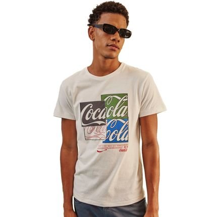 Camiseta Estampada Coca Cola Shape P23 Off White Masculino - Marca Easy Lança perfume