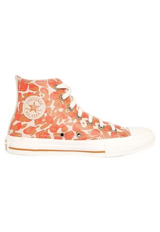 Tênis Converse All Star Animal Print Leather Bege