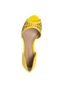 Peep Toe Dumond Frente Vazada Amarelo - Marca Dumond