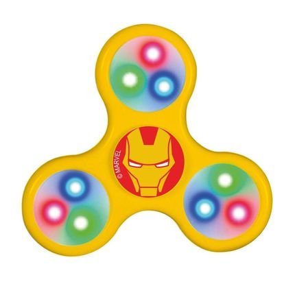 Fidget Spinner - Marvel Com Luzes - Homem De Ferro - Marca Candide