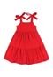 Vestido em Laise Infantil Quimby Vermelho - Marca Quimby