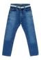 Calça Jeans Infantil Menino Skinny Azul C/ Cinto Azul - Marca Crawling