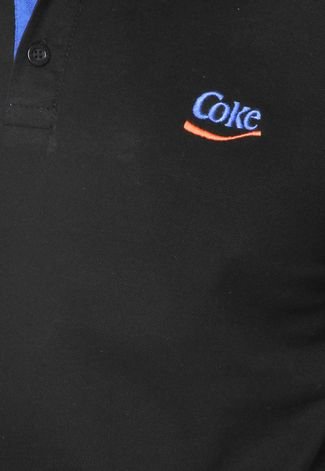 Camisa Polo Coca-Cola Clothing Australia Bordado Azul