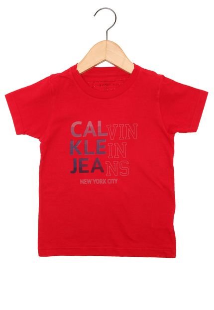 Camiseta Calvin Klein Kids Logo Vermelho - Marca Calvin Klein Kids
