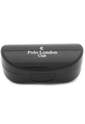 Óculos de Sol Polo London Club Geométrico Cinza/Marrom