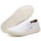 Tênis Iate Casual Slip On Couro Masculino Solado Flat Emborrachado Flexível Confortável Branco - Marca super shoes