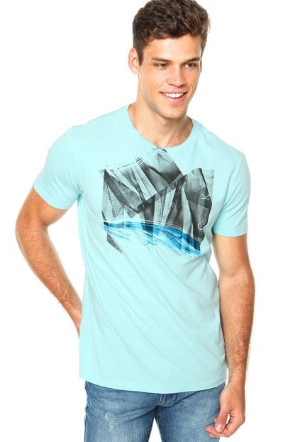 Camiseta Calvin Klein Estampa e Gel Colorido Azul - Marca Calvin Klein
