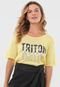 Camiseta Triton Lettering Amarela - Marca Triton