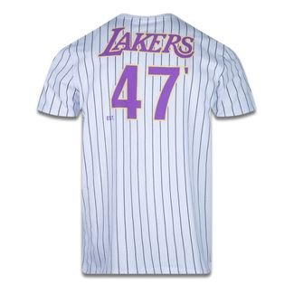 Vintage Los Angeles Lakers Starter baseball style jersey pinstripe