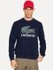 Moletom Lacoste Masculino Crewneck Classic Fit Cotton Fleece Logo Azul Marinho - Marca Lacoste