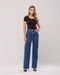 Calça Jeans Wide Leg Feminina Cintura Alta Básica com Elastano 28000 Escura Consciência - Marca Consciência