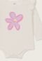 Body Infantil Cotton On Flor Off-White - Marca Cotton On