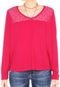 Blusa Malwee Renda Rosa - Marca Malwee