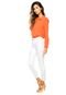 Camisa Manga Longa Seda Aishty Fashion Laranja - Marca Aishty