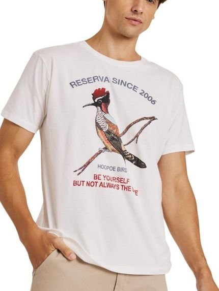 Camiseta Estampada Pica Pau Asian Postal Reserva Off-white - Marca Reserva