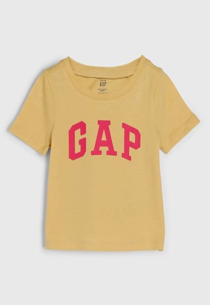 Camiseta Bebê GAP Logo Amarela - Marca GAP