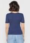 Blusa B Joe Lisa Azul-Marinho - Marca B Joe