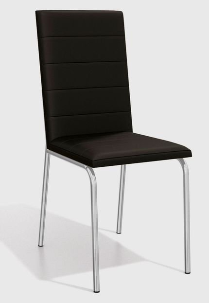 Kit 2 Cadeiras Amsterdã Cromada De Metal Preto Kappesberg - Marca Kappesberg