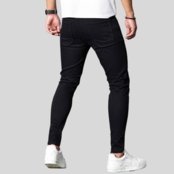 Kit 2 Calça Jeans Masculina Preta Skinny Premium com Elastano e Costura Reforçada Preta - Marca TEX JEANS